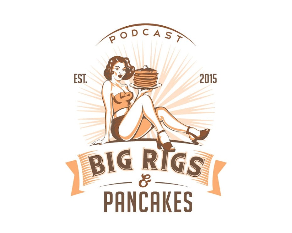 Big Rigs & Pancakes vintage logo