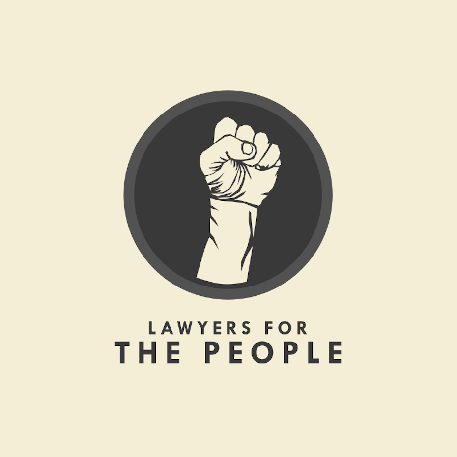 RAISED FIST lawyer logo