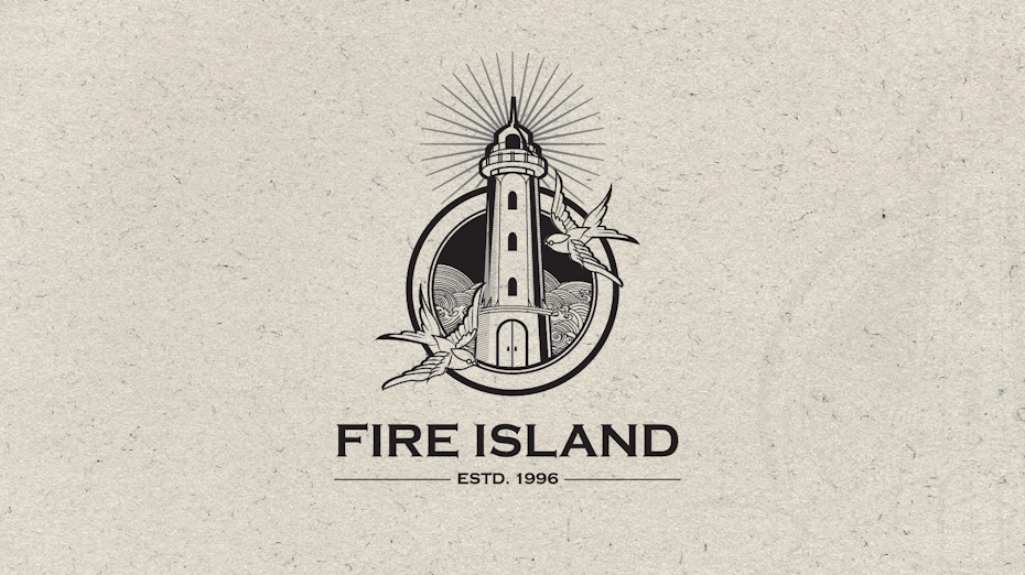 logotipo de la isla de fuego