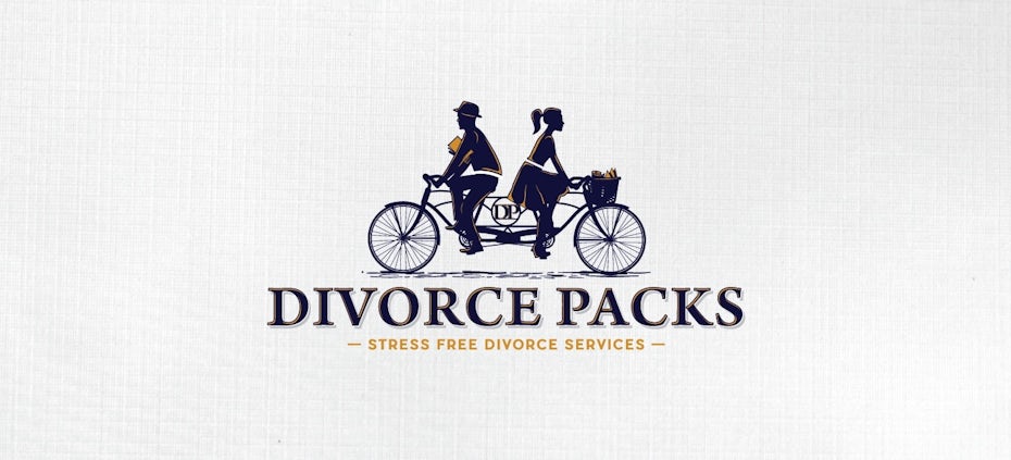 MAN, WOMAN ON BIKE LOGO DESIGN