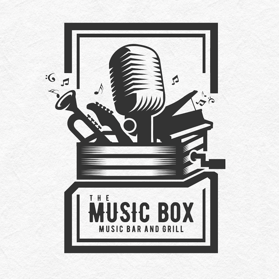 Logotipo de la caja de música
