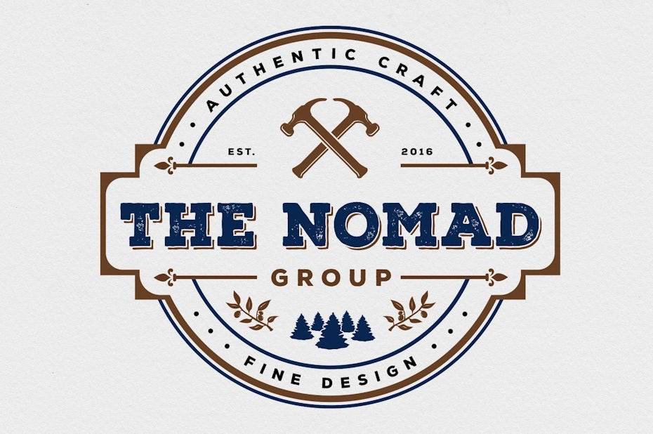 Diseño de logotipos estilo vintage - El logotipo del Grupo Nómada