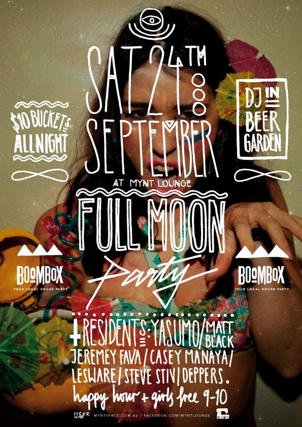Hand-lettered lounge poster