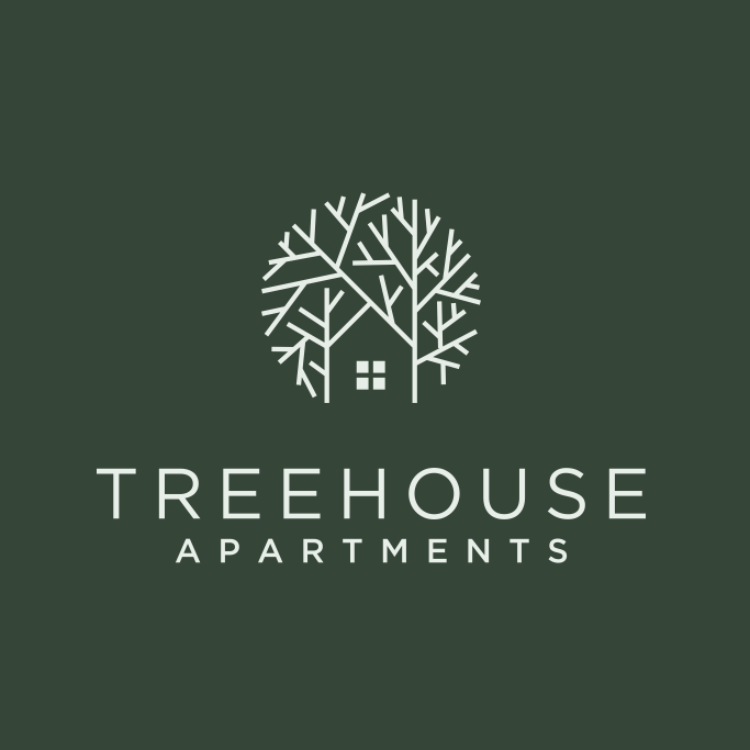 creative logo design with treehouse