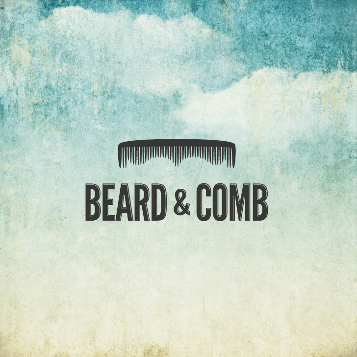 creative logo design of comb with mustache shape
