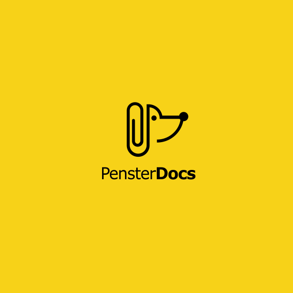 creative logo design of dog with
