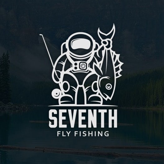 best creative logo with astronaut holding fish