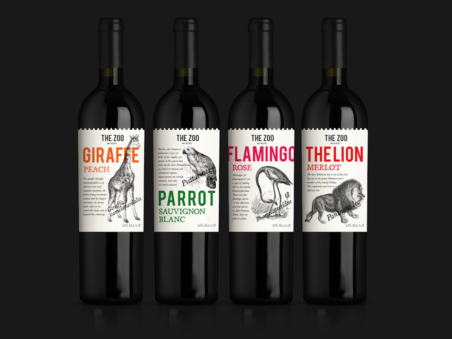 The Zoo Winery Wine Labels