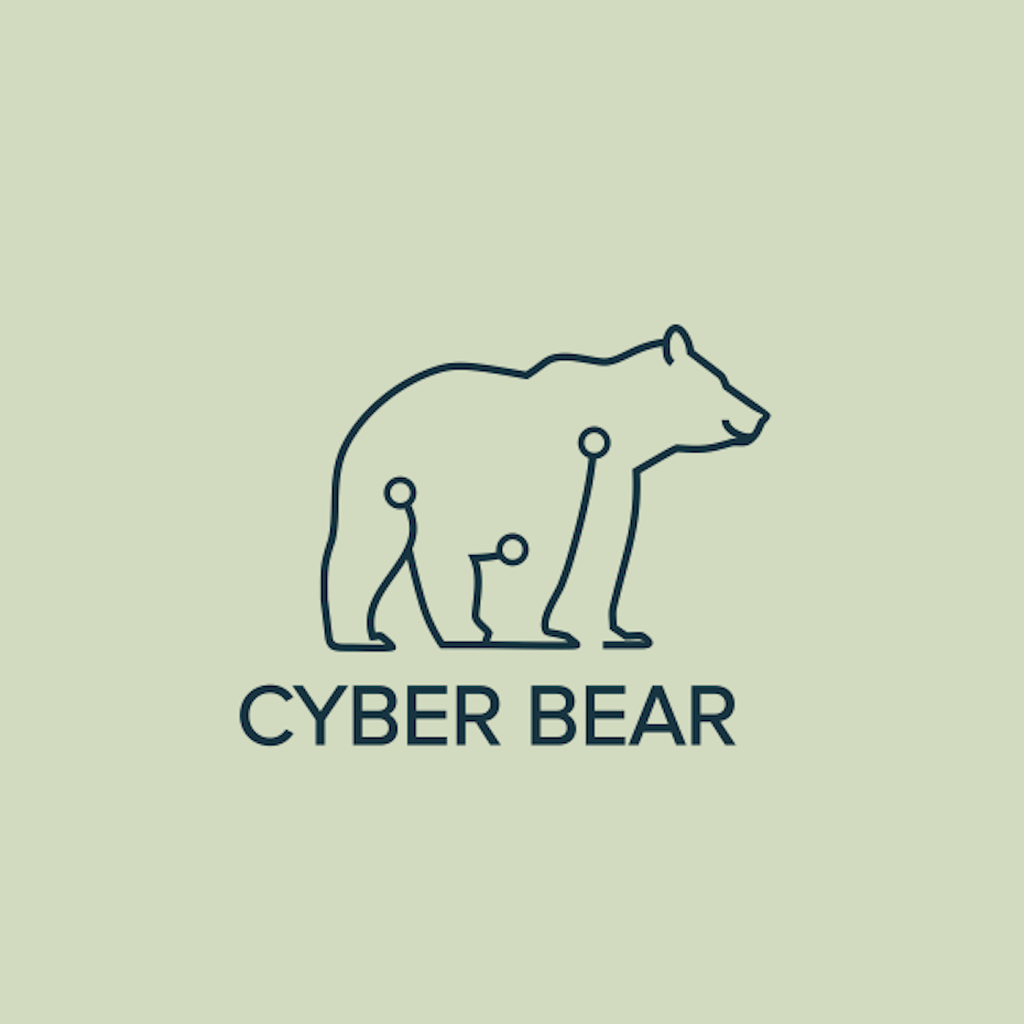 用北极熊制成的创意徽标示例