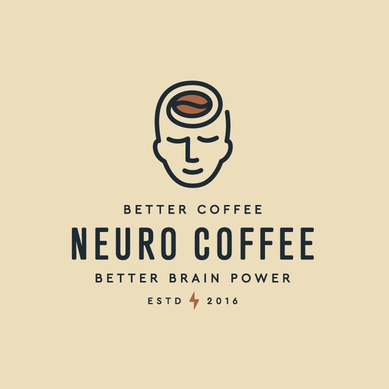 best logos example: logo of head with coffee bean for brain