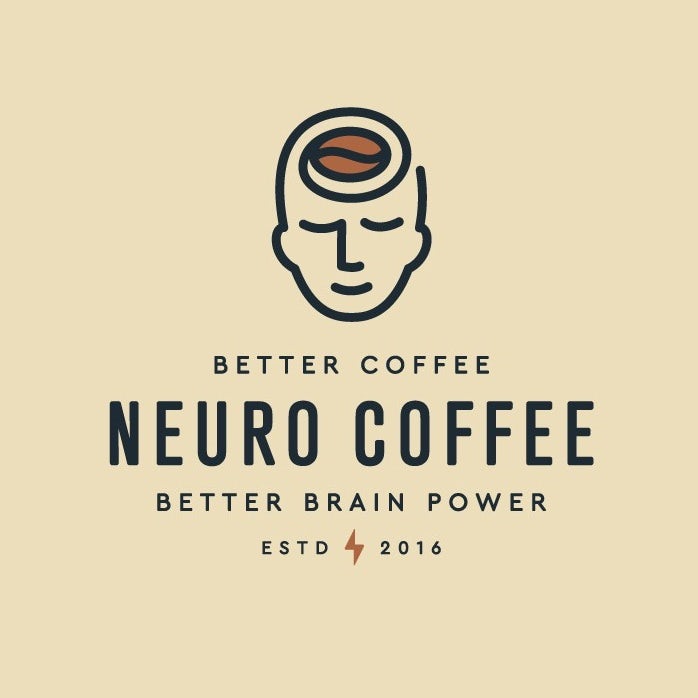 best logos example: logo of head with coffee bean for brain