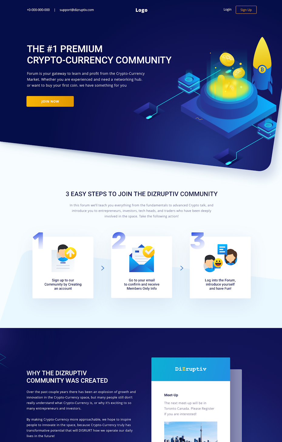 isometric landing page