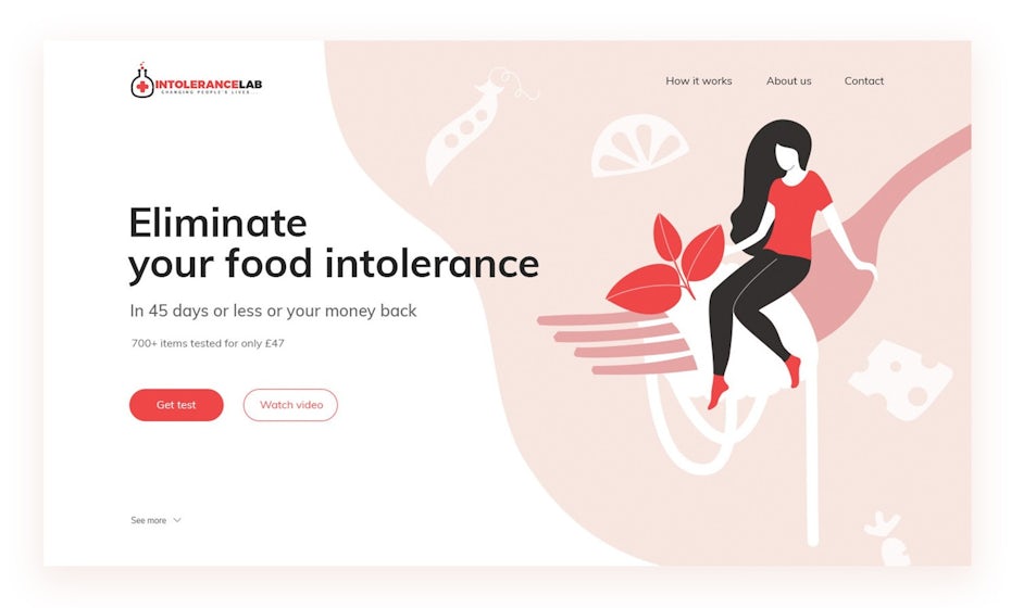 flat illustration landing page design