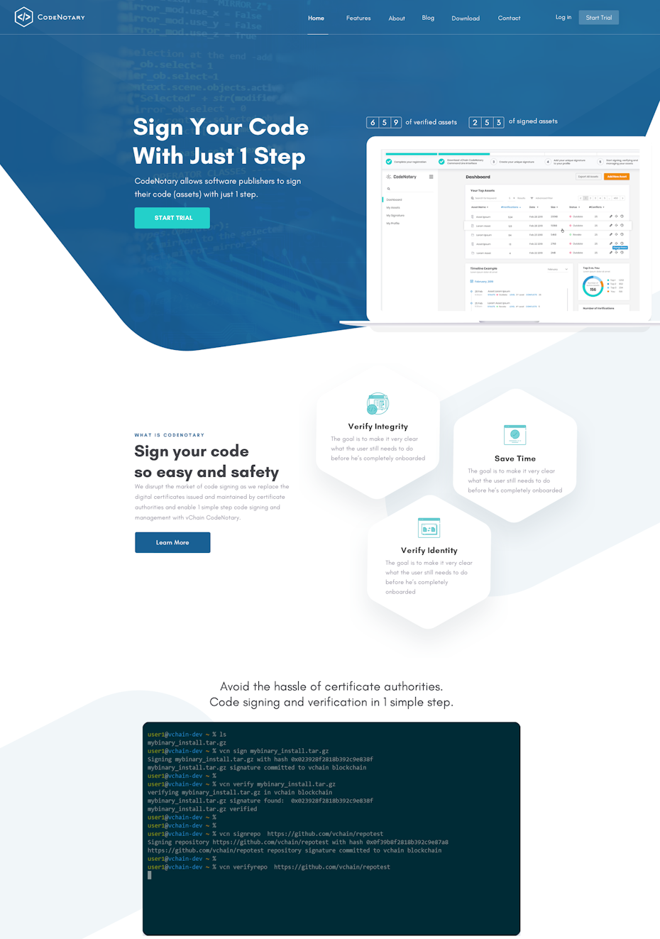 minimal text based landing page design