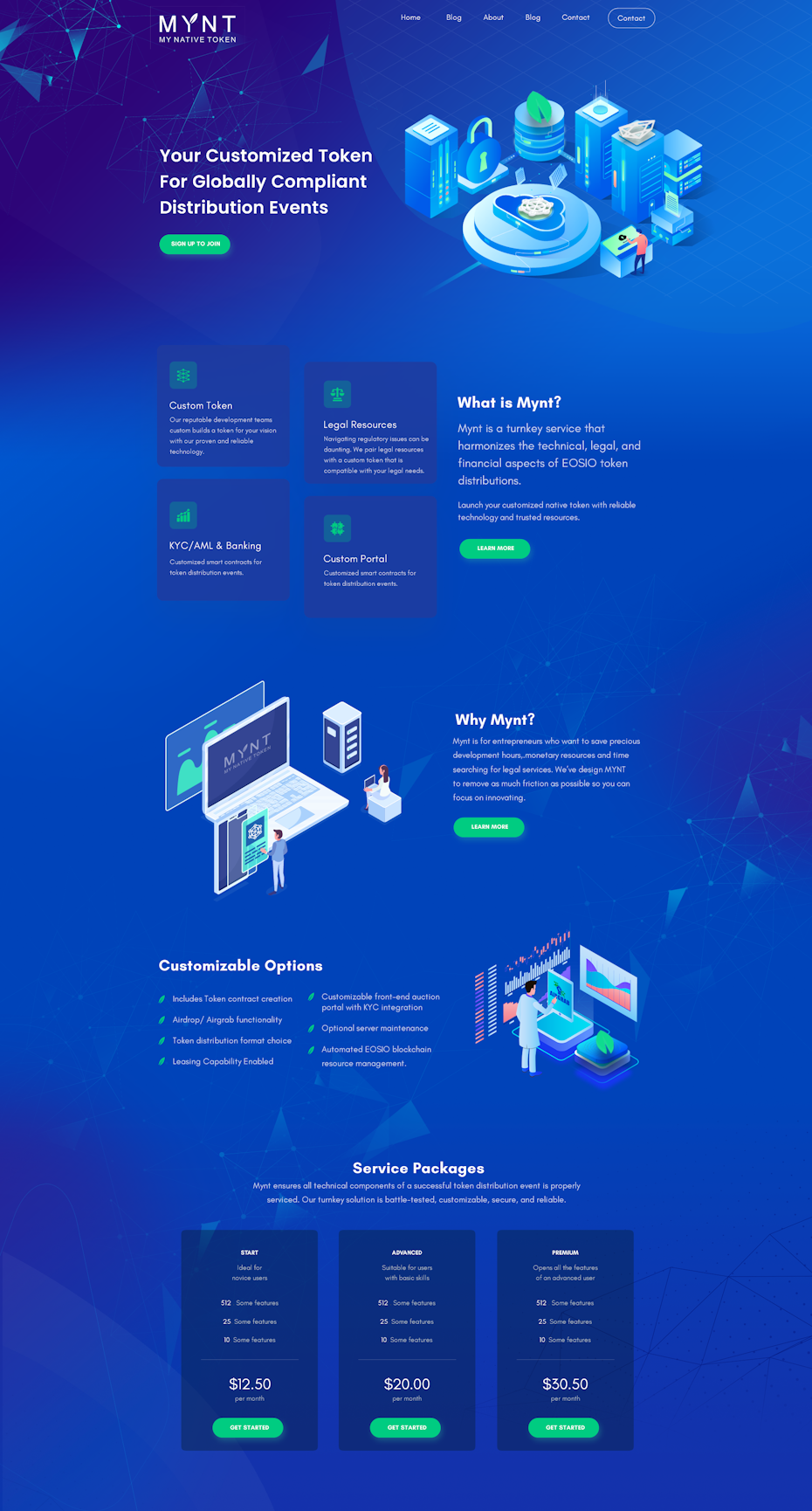 neon landing page design