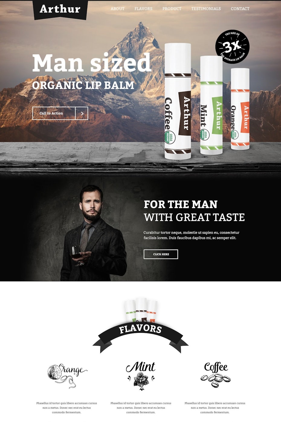 photo based landing page design