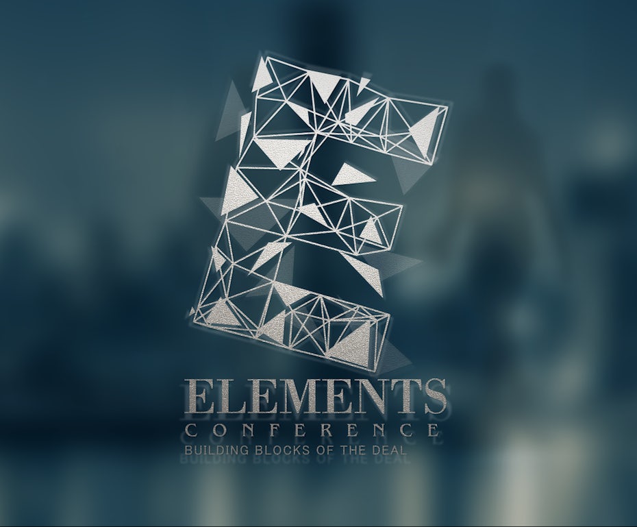 transparent layered geometric logo design