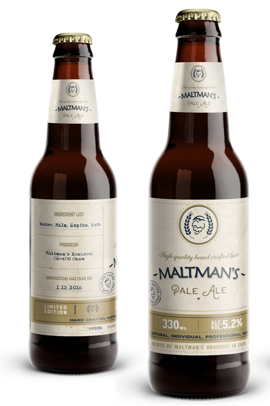 Maltman’s Pale Ale Beer Label