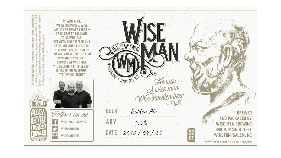 Wise Man beer label