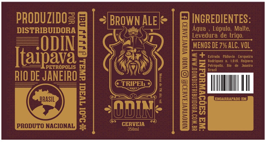 Traditionally designed beer label