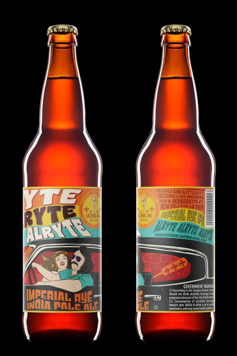 Cartoon-like beer label design