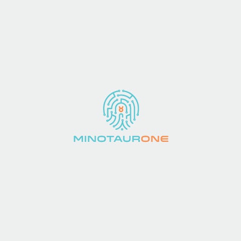 Diseño de logotipo de inicio de tecnología Minotaur One