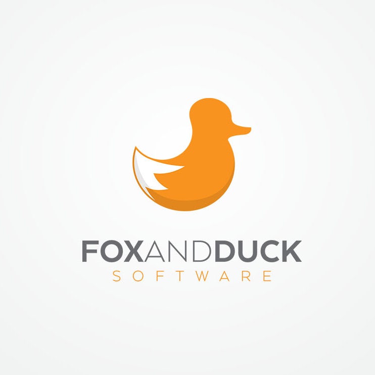 Diseño de logotipo de inicio de tecnología Fox and Duck