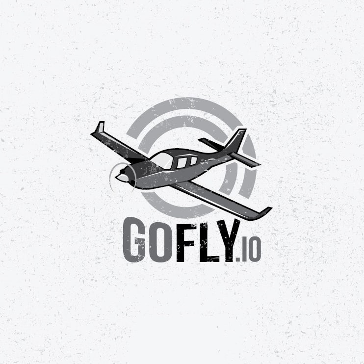 Diseño de logotipo de inicio de tecnología GoFly.io