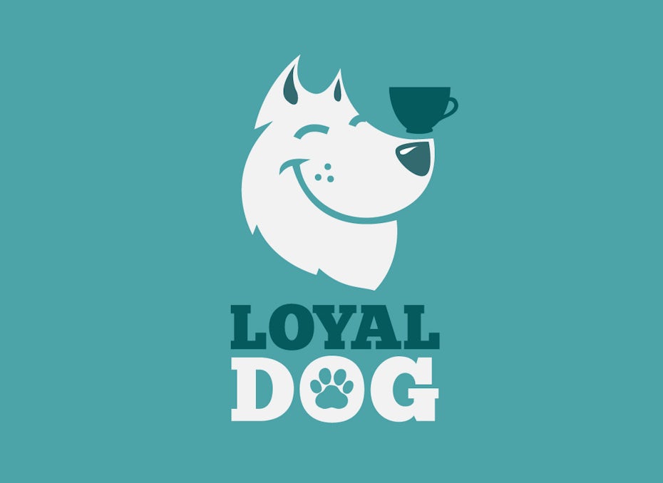 Diseño de logotipo de inicio de perro leal