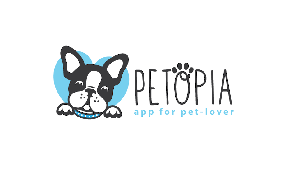 Petopia tech startup logo design