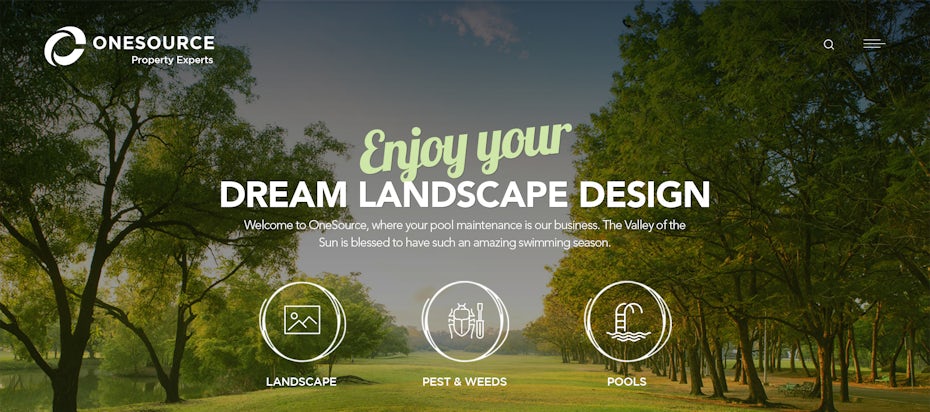 Landscape design website