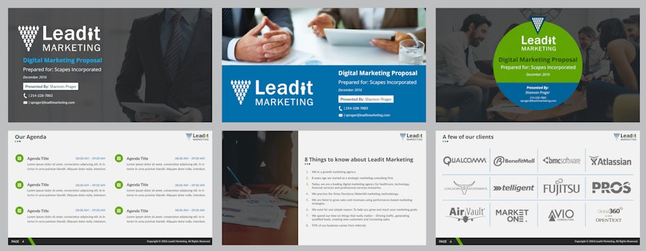 POWERPOINT PRESENTATION SLIDES WITH GRAPHICS AND PHOTOS