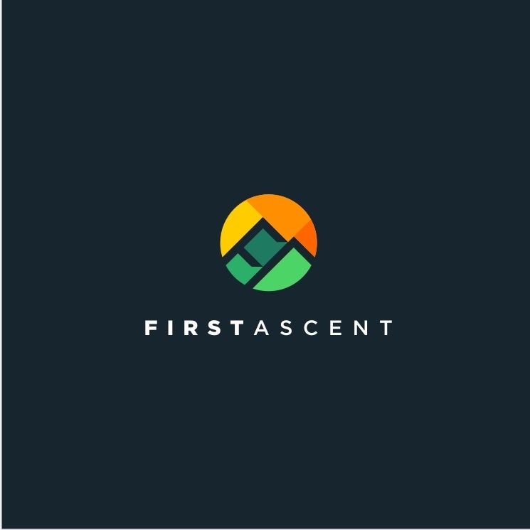 Primer diseño de logotipo de inicio de tecnología Ascent