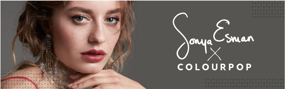 Screenshot of Colourpop page featuring vlogger Sonya Esman