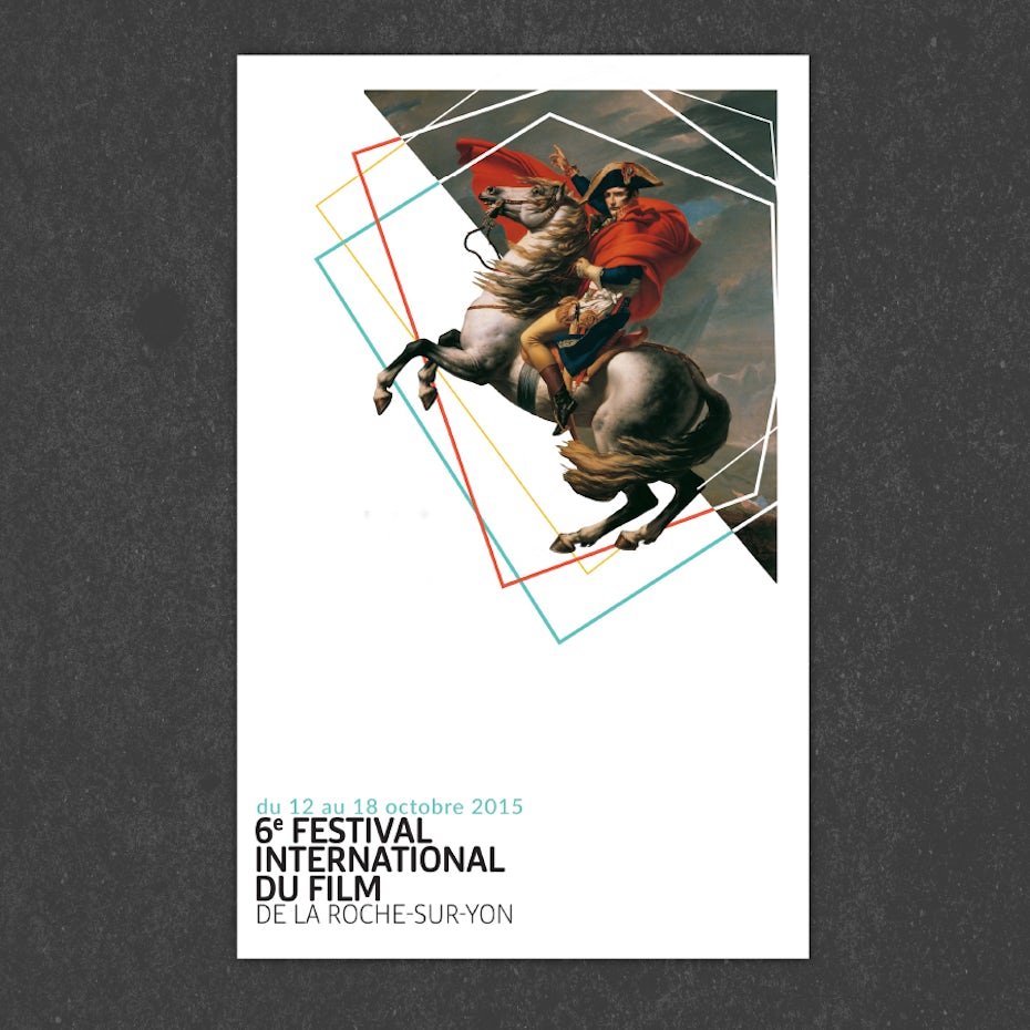 example for principle of design white space: horserider film festival poster