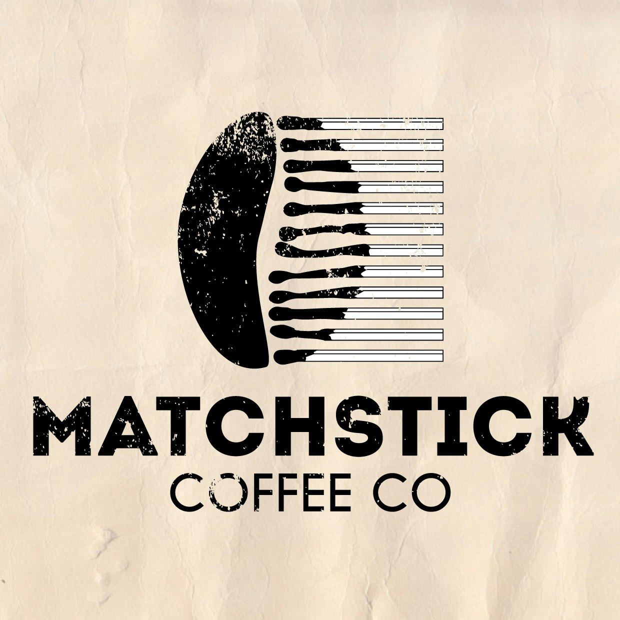 Diseño del logo del café Matchstick