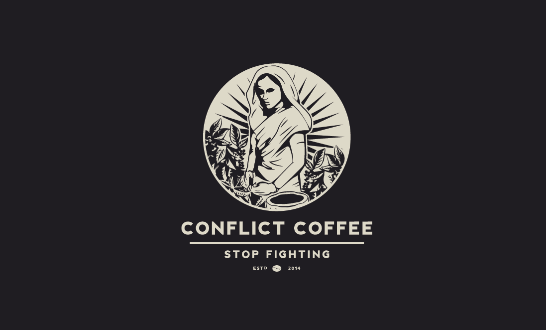 conflict coffee logo design