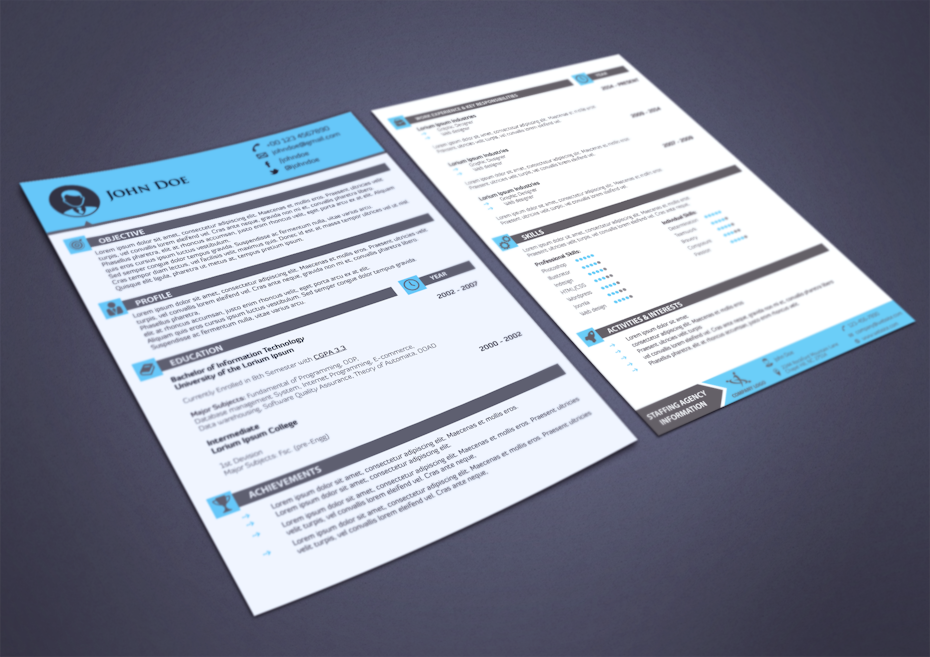resume design with graphic elements