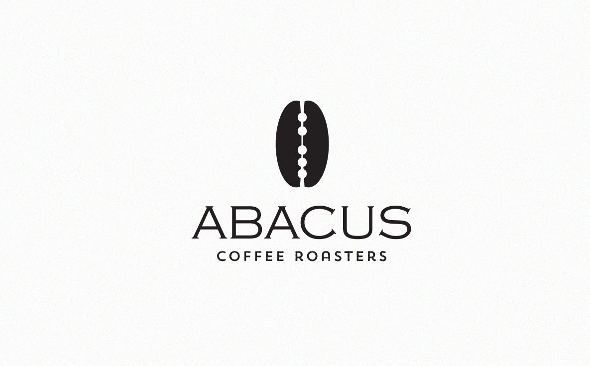 Diseño de logotipo de café con ábaco inteligente