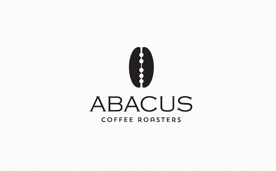Clever abacus coffee logo design