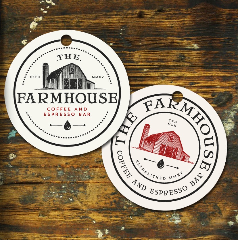 Diseño del logo de la cafetería Farmhouse