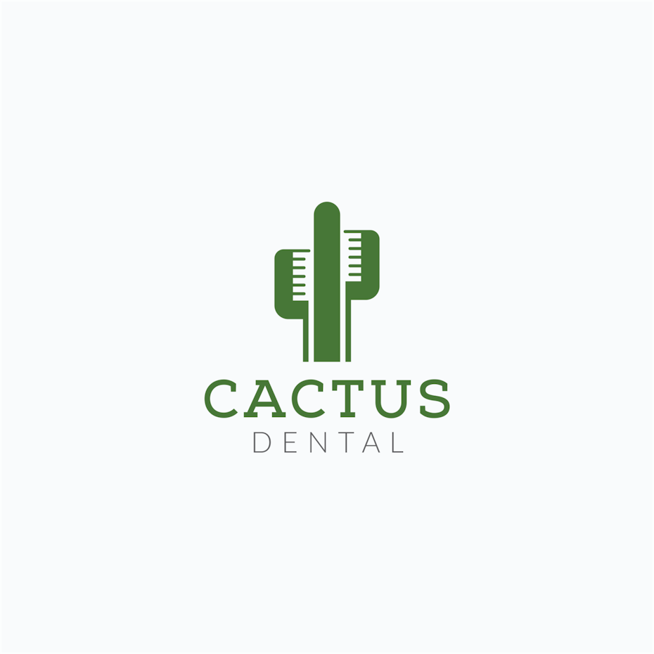 Green cactus logo design