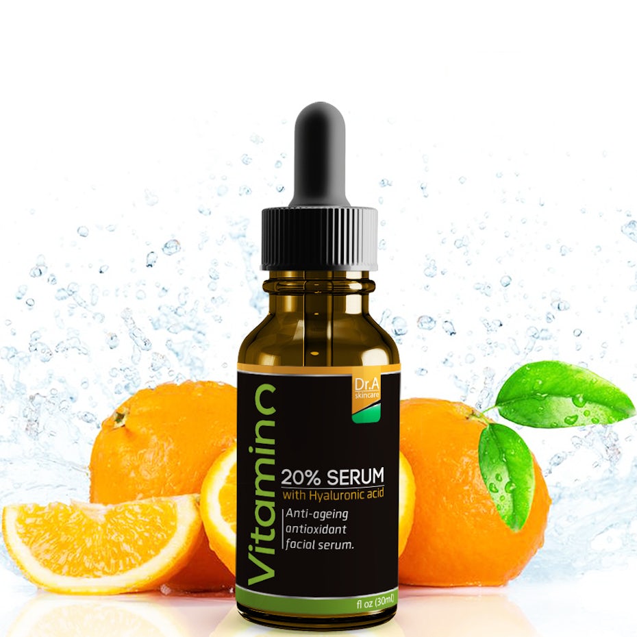 Label with green and orange accents