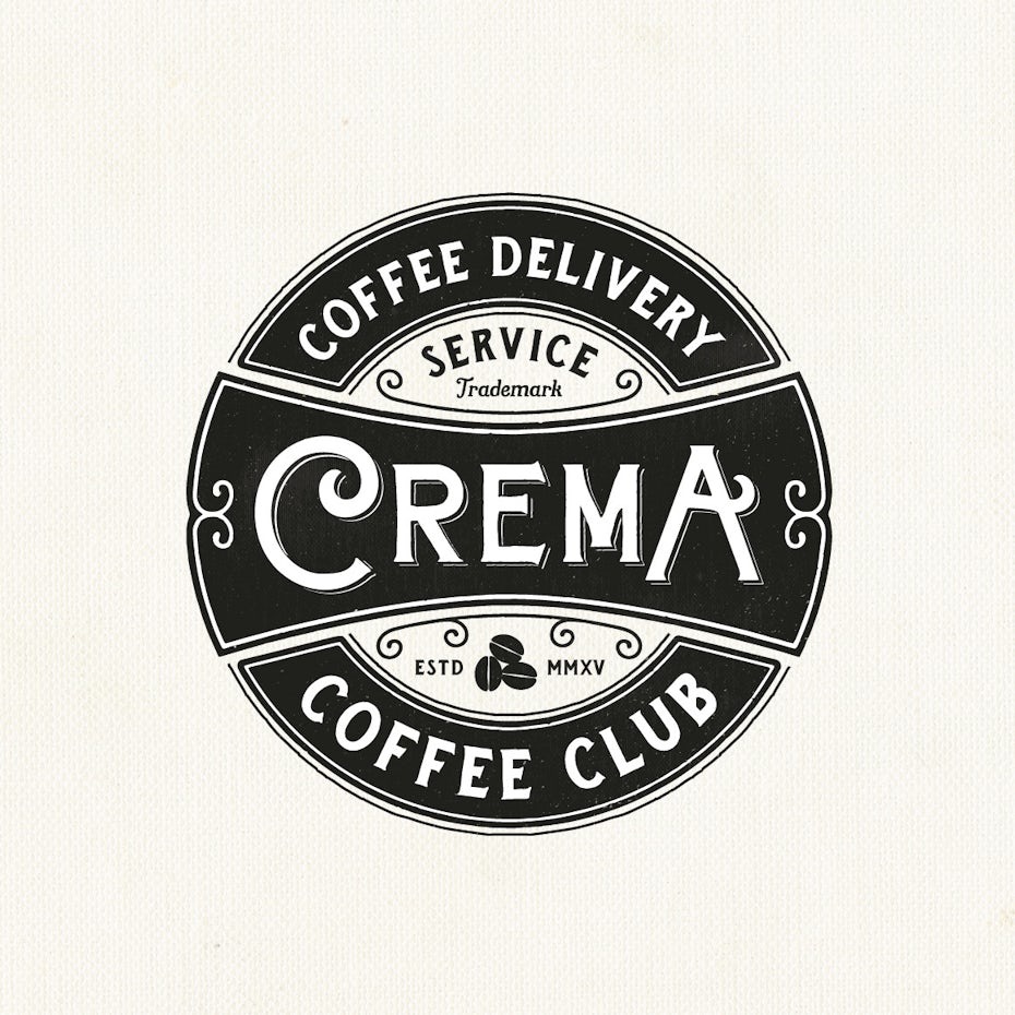 Circle Cream coffee club logo design