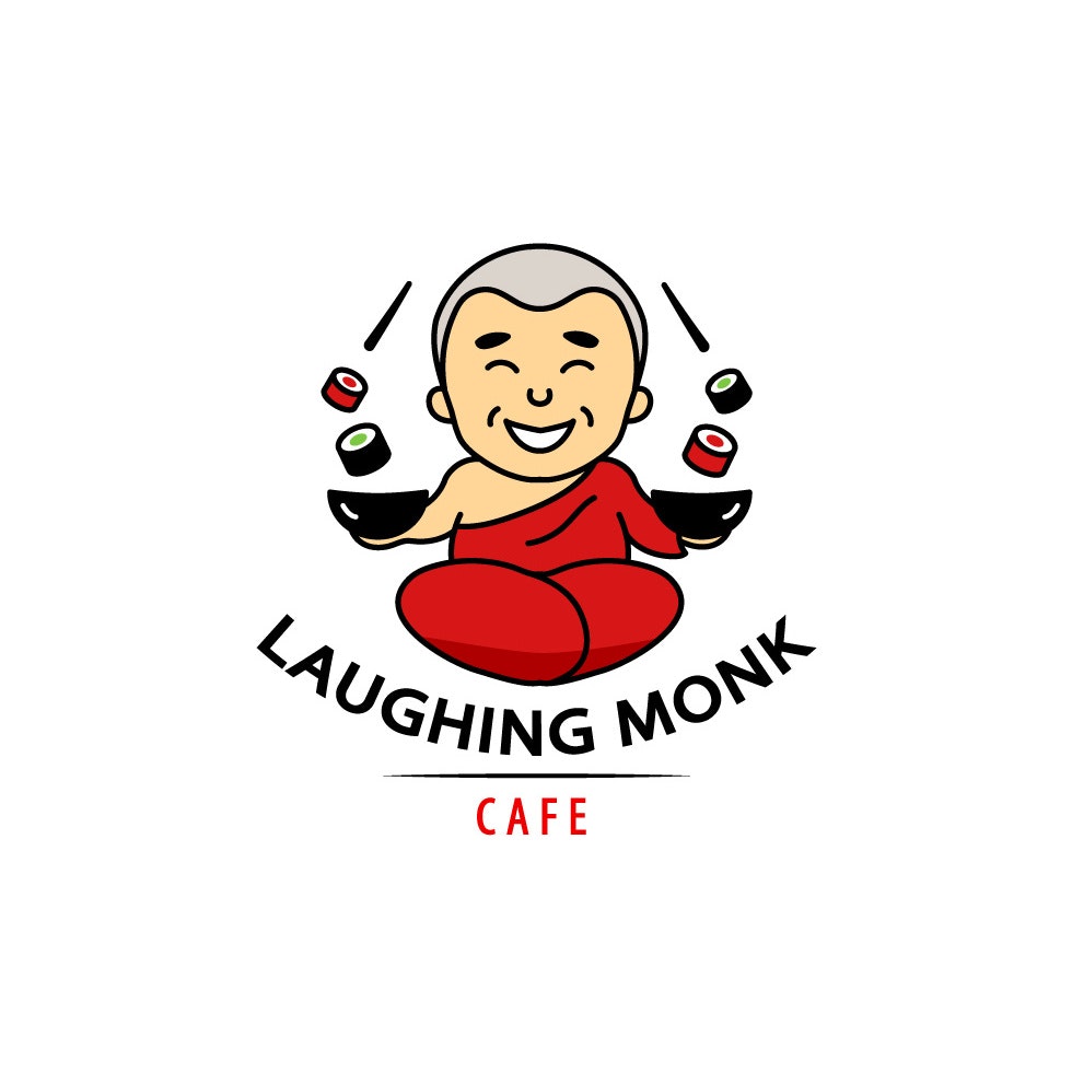 Diseño del café del monje que ríe