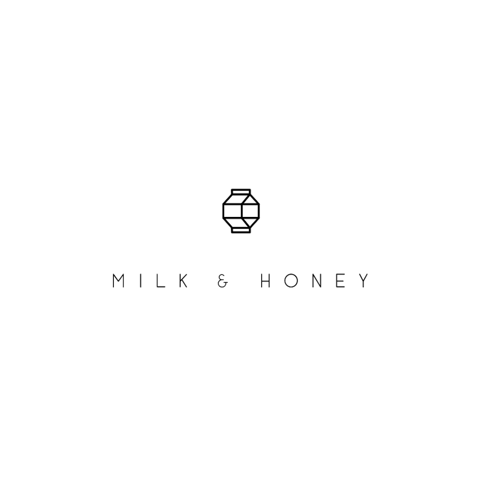Simple geometric cafe logo design