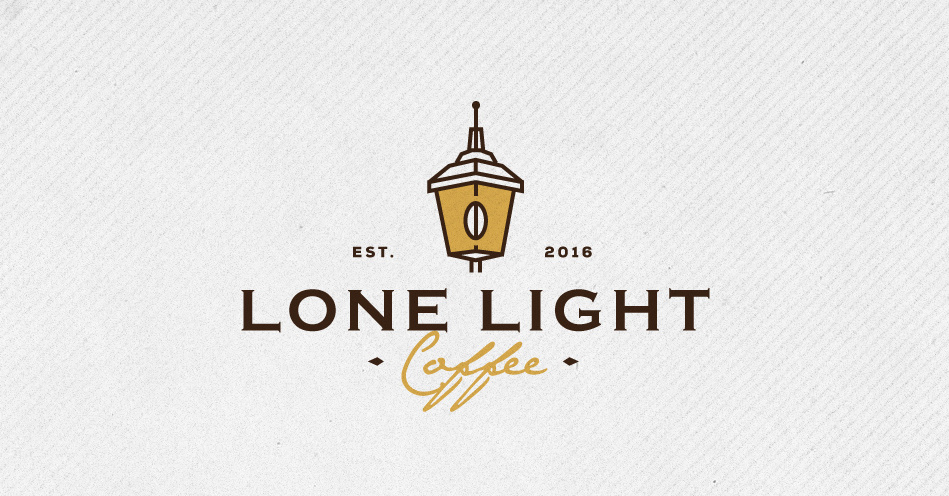 lone light coffee logo design