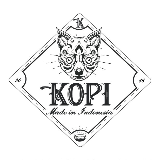 Diseño del logo de Kopi vintage
