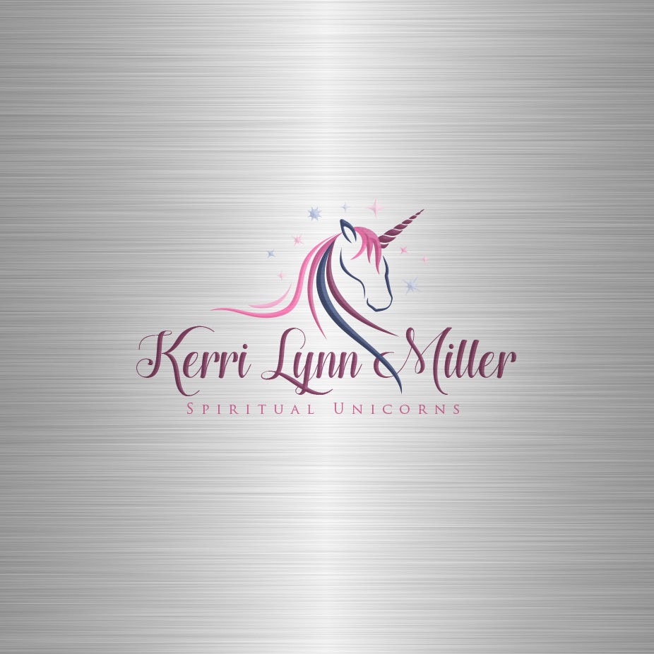 Unicorn logo with shades of purple