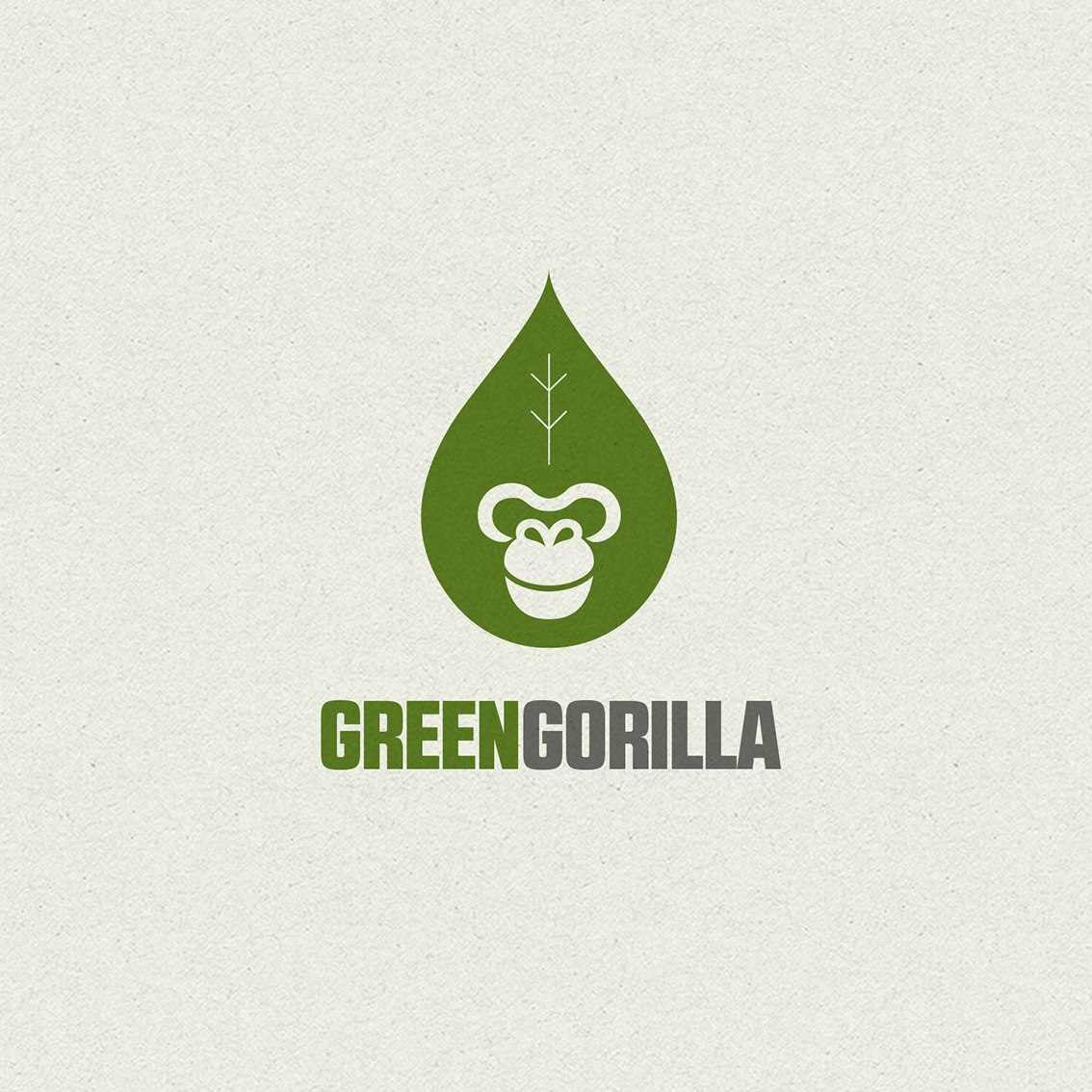 Diseño de logotipo de gorila verde